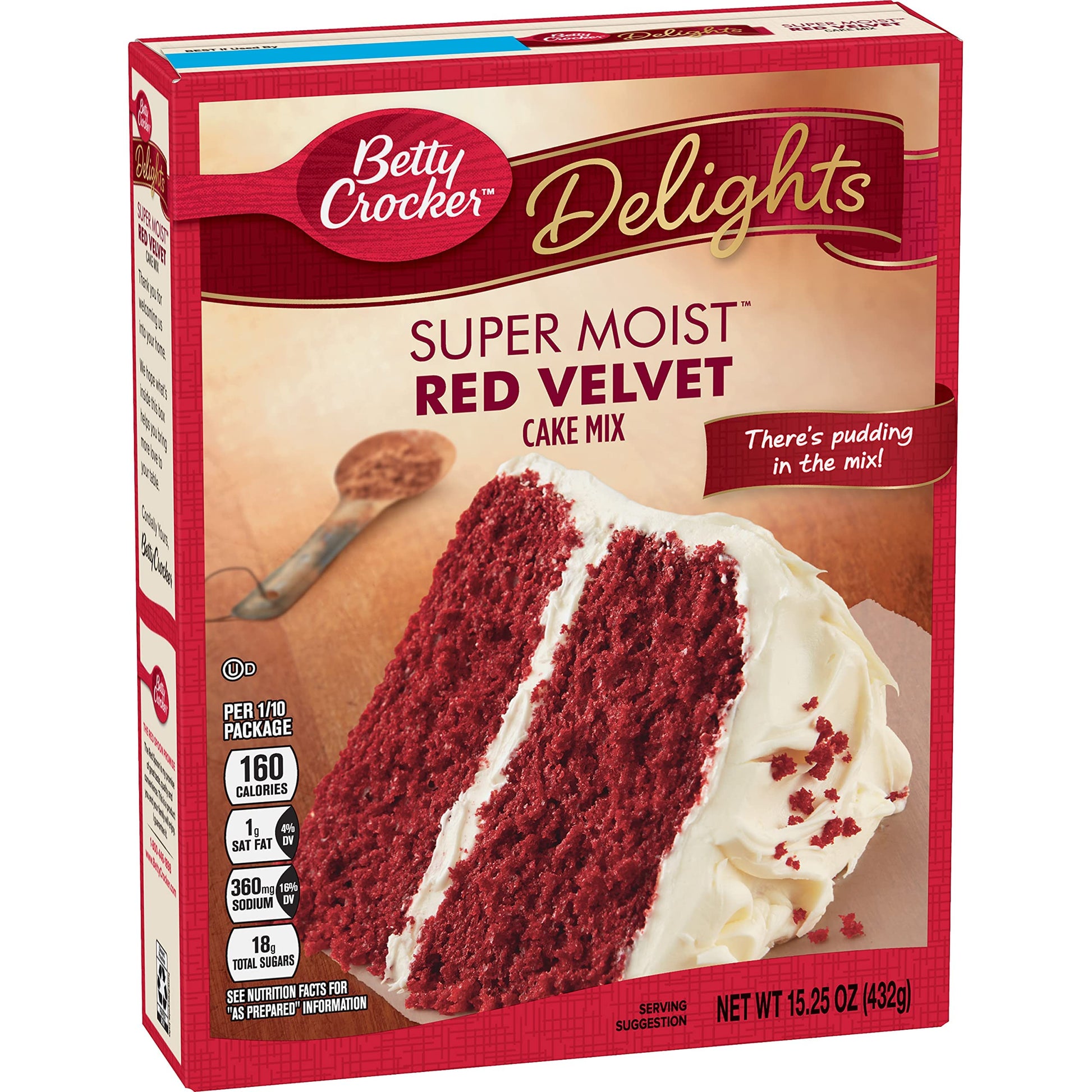 Betty Crocker Delights Super Moist Red Velvet Cake Mix, 15.25 oz.