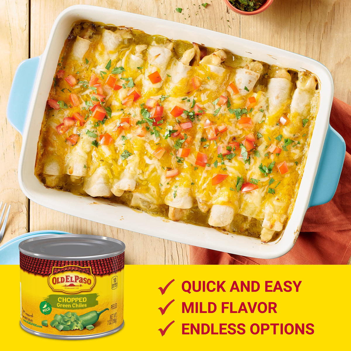 Old El Paso Mild Chopped Green Chiles, 7 oz. (Pack of 24)