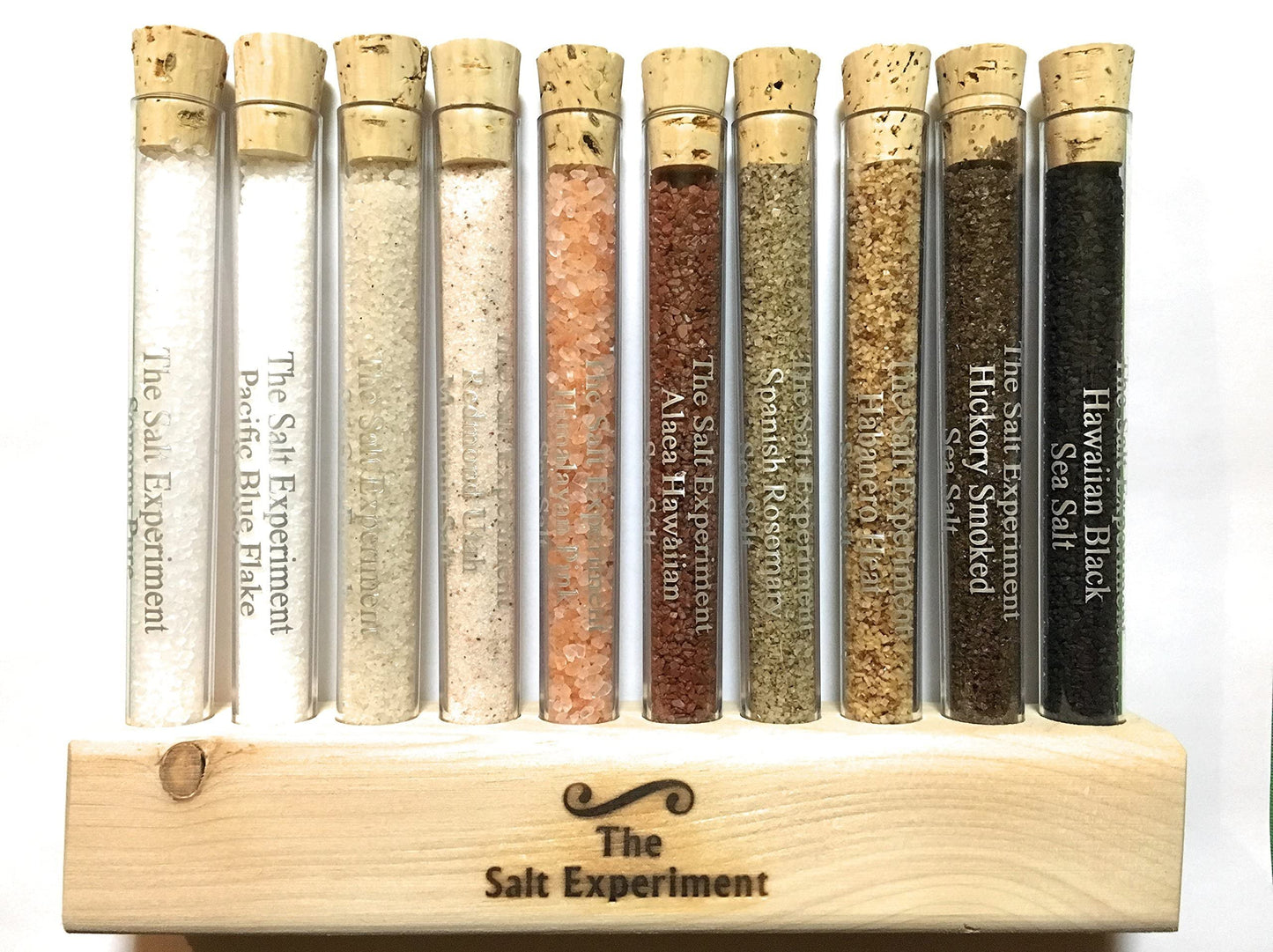 The Salt Experiment Gourmet Salt Gift Set - 10 Natural Finishing Salts - 1 Ounce (Pack of 10) - Model 10-C