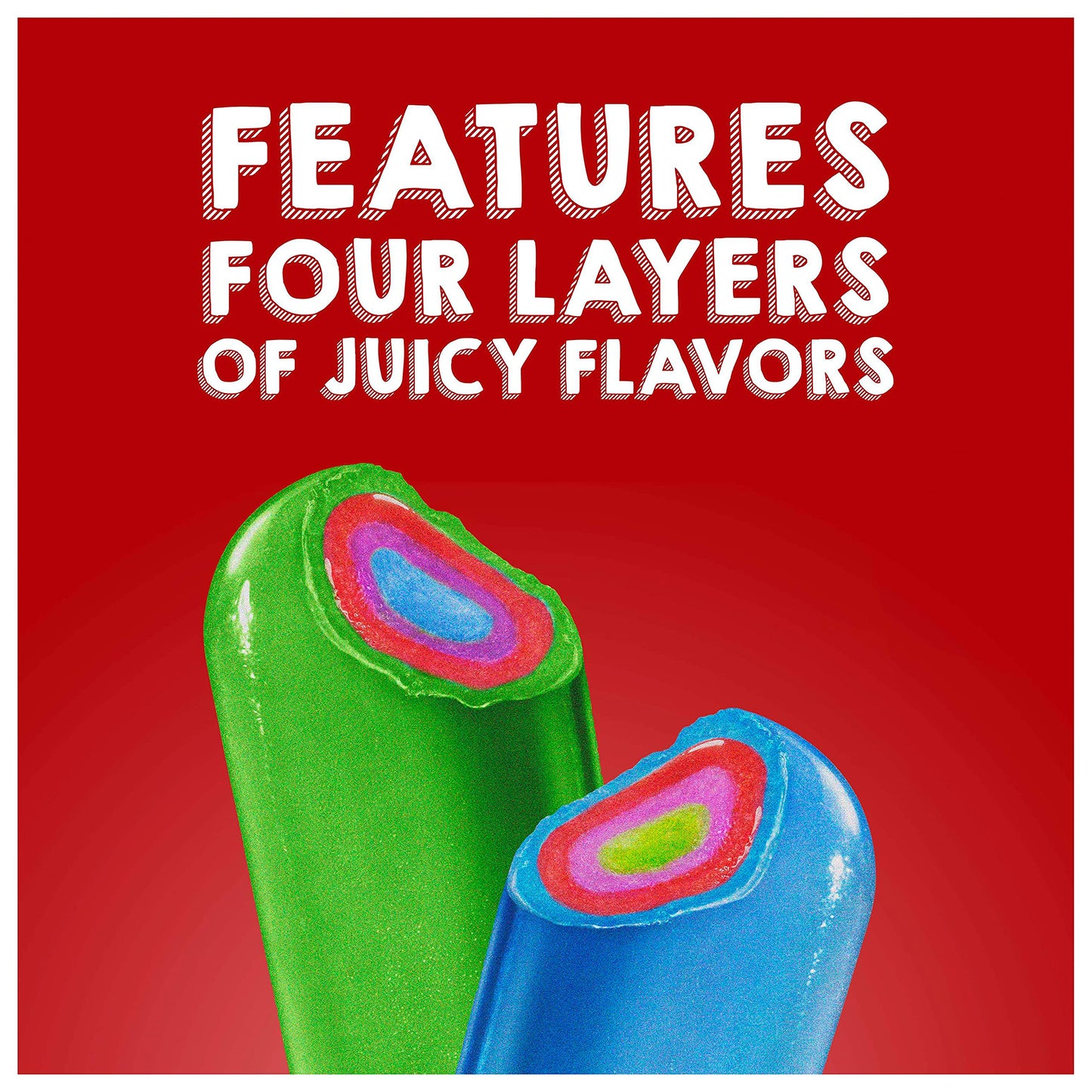 Popsicle JOLLY RANCHER Ice Pops 18 Count Candy Flavor Ice Pop For a Frozen Dessert Frozen Ice Pops With Only 35 Calories 29.7 oz