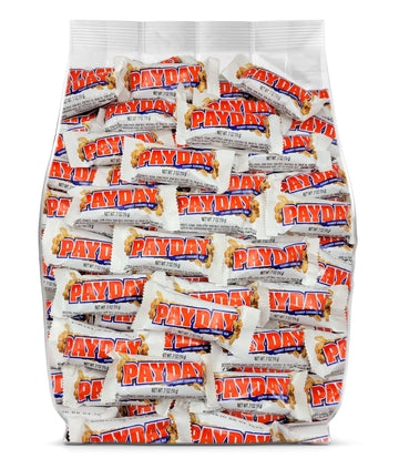 PayDay Fun Size Candy Bars - 40 Individually Wrapped Candy Bars - Bulk PayDay Peanut & Caramel Candy - Bulk Candy Perfect for Pa