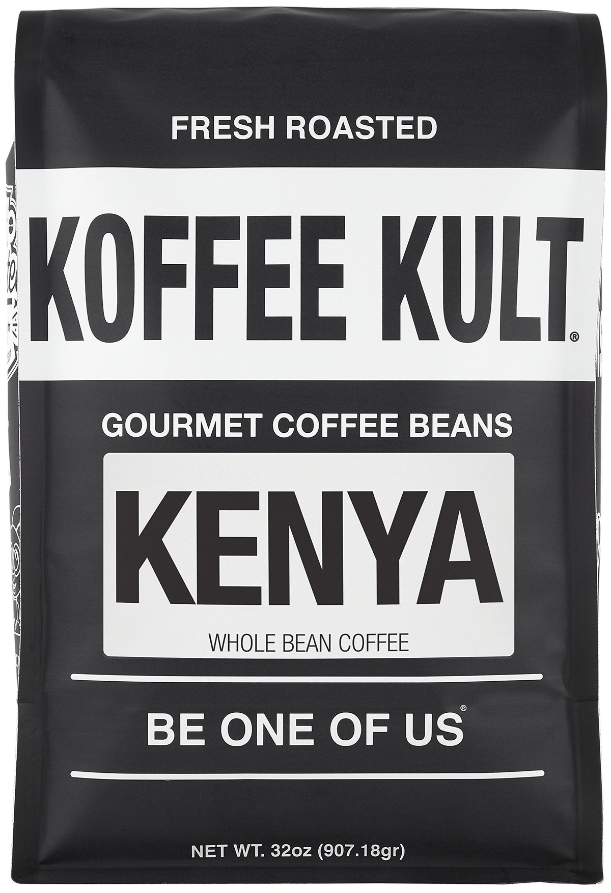 Koffee Kult Kenya Coffee Beans - Whole Medium Roast - 100% Arabica - 32oz