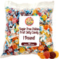 Fusion Sweets Sugar Free Bonelle Italian Fruit Jelly Candy - 1 lb, Approx. 115 Pieces, Red, Orange, Purple, Yellow, Individually Wrapped