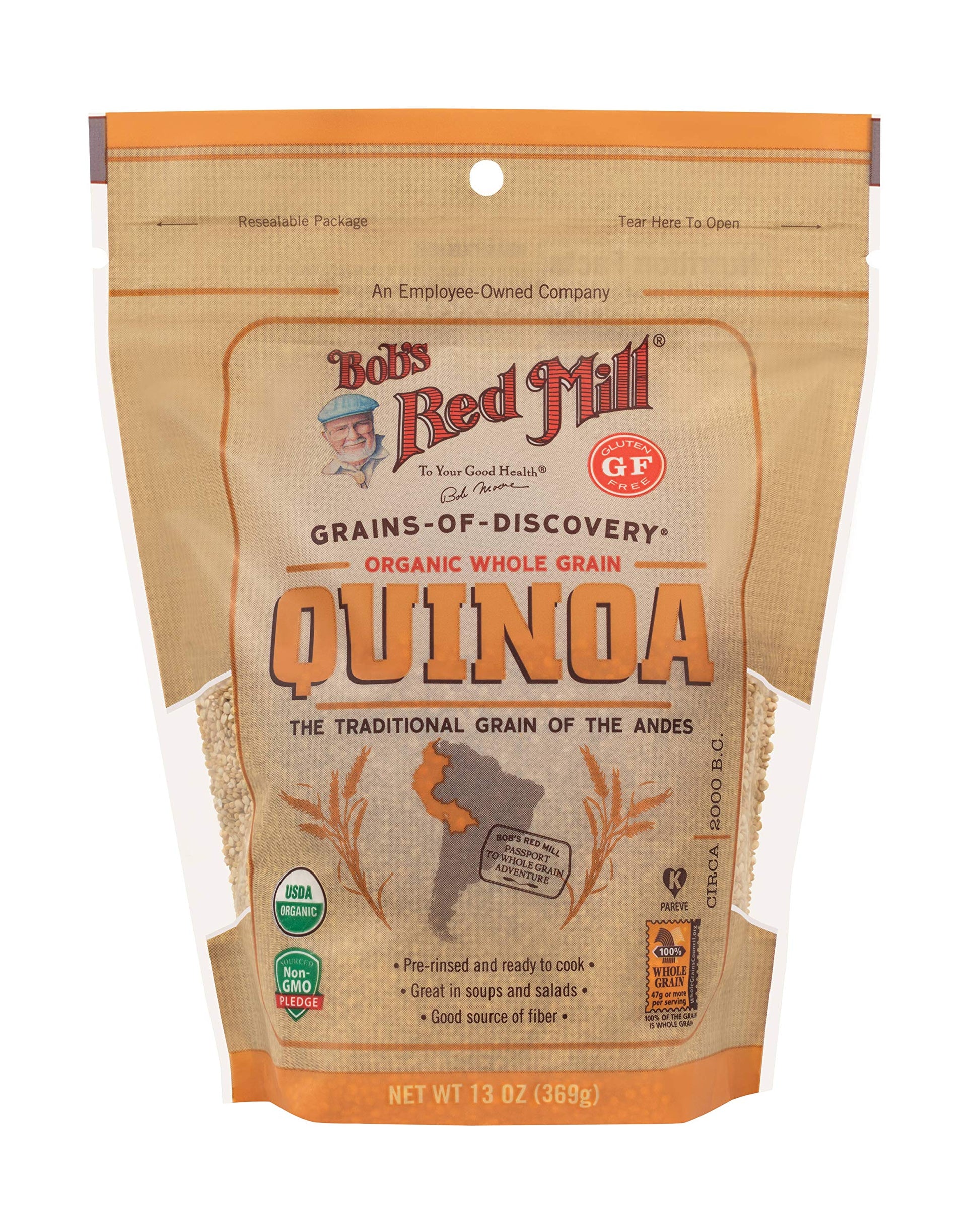 Bobs Red Mill Organic White Quinoa, 13 Oz