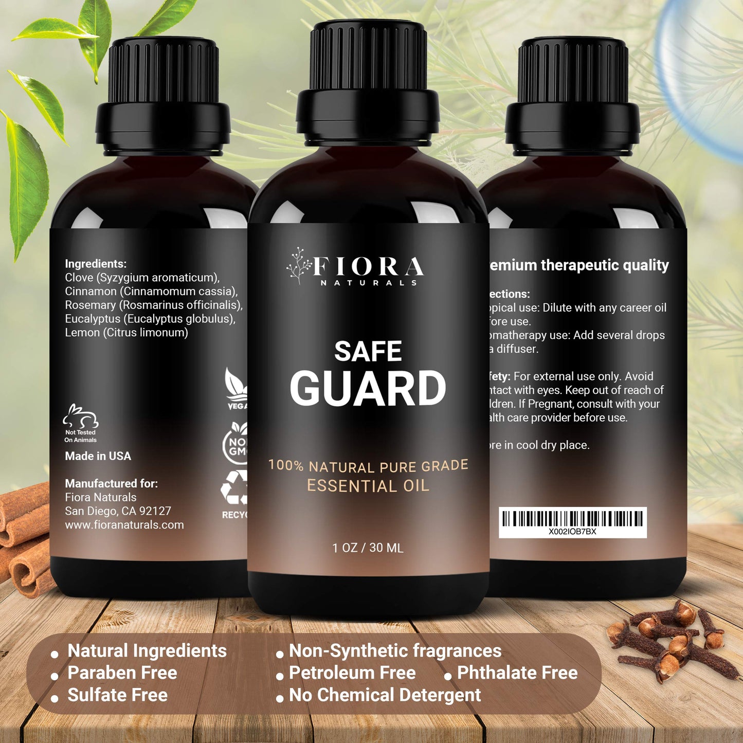 Immunity Essential Oil Blend For Health Shield Aromatherapy With Clove Cinnamon Lemon Rosemary & Eucalyptus Oil - Thieves And Ro
