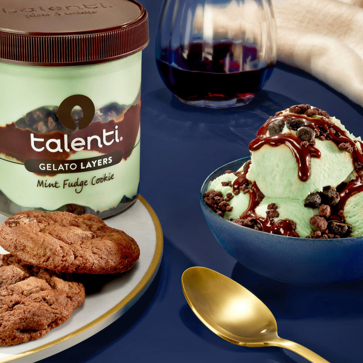 Talenti Gelato Layers, Mint Fudge Cookie, 11 oz (Frozen)