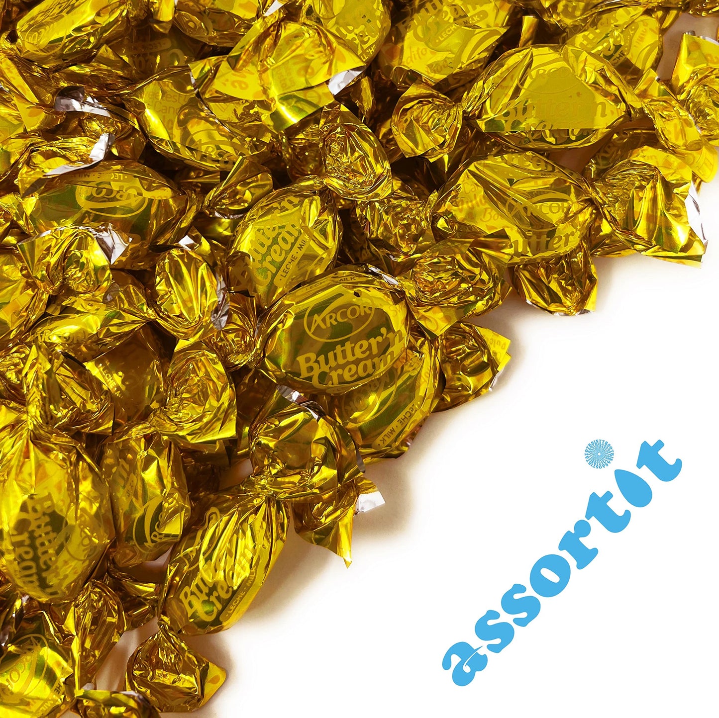 Assortit Holiday Butter Cream Hard Candy Snack Pack - 75 Pieces - 14 oz - Gold