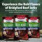 Bridgford Beef Jerky Roasted Garlic - 10 oz, 6 Pack, High Protein, Ready-to-Eat Snacks