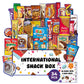 SnackRush International Snack Box | 34+ Unique Snacks | Mega Size | White/Multicolor