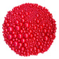 Sentovac Edible Red Pearl Sugar Sprinkles 4.23Oz/ 120G Edible Candy Pearls For Decorating | Edible Cake Cupcake Sprinkles For Halloween Christmas | Cookie And Ice Cream Topper Decorations