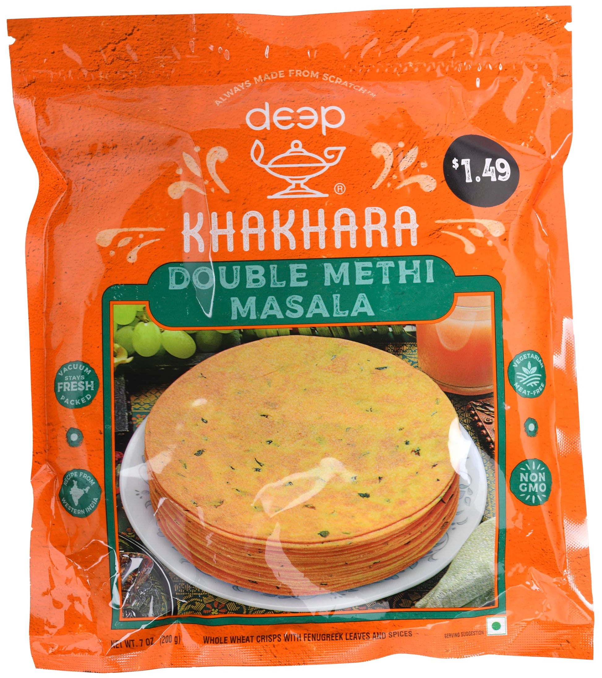 Deep - Double Methi Masala Khakhara 7oz