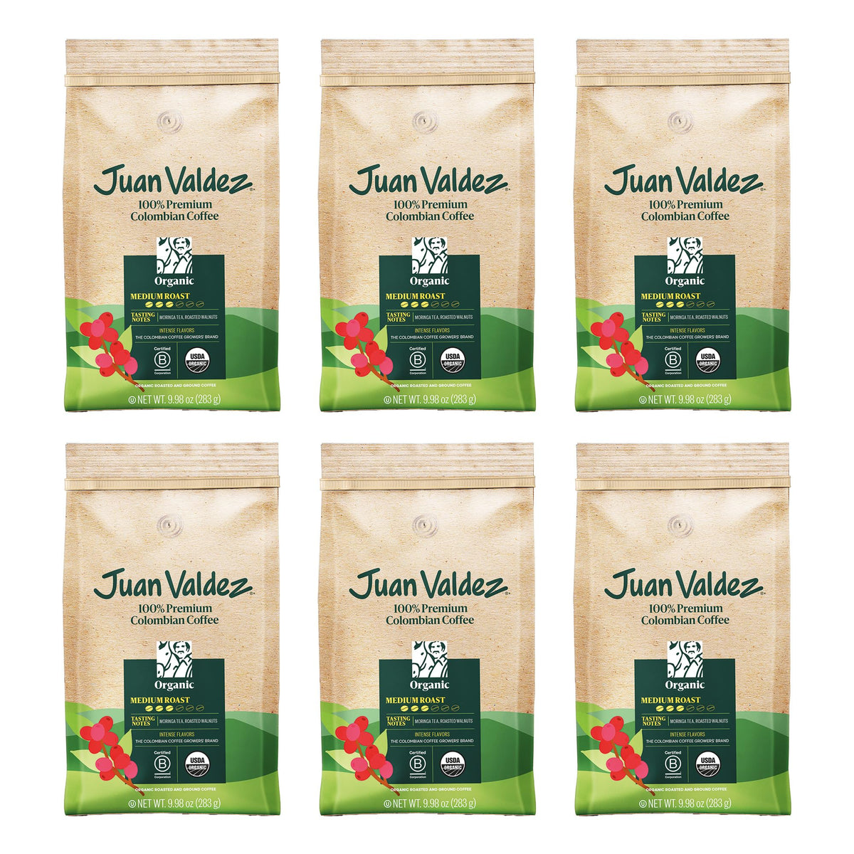 Juan Valdez Organic Ground Coffee, Balanced Roast 10 OZ - Premium Colombian Coffee USDA Organic Certified - 100% organic coffee 