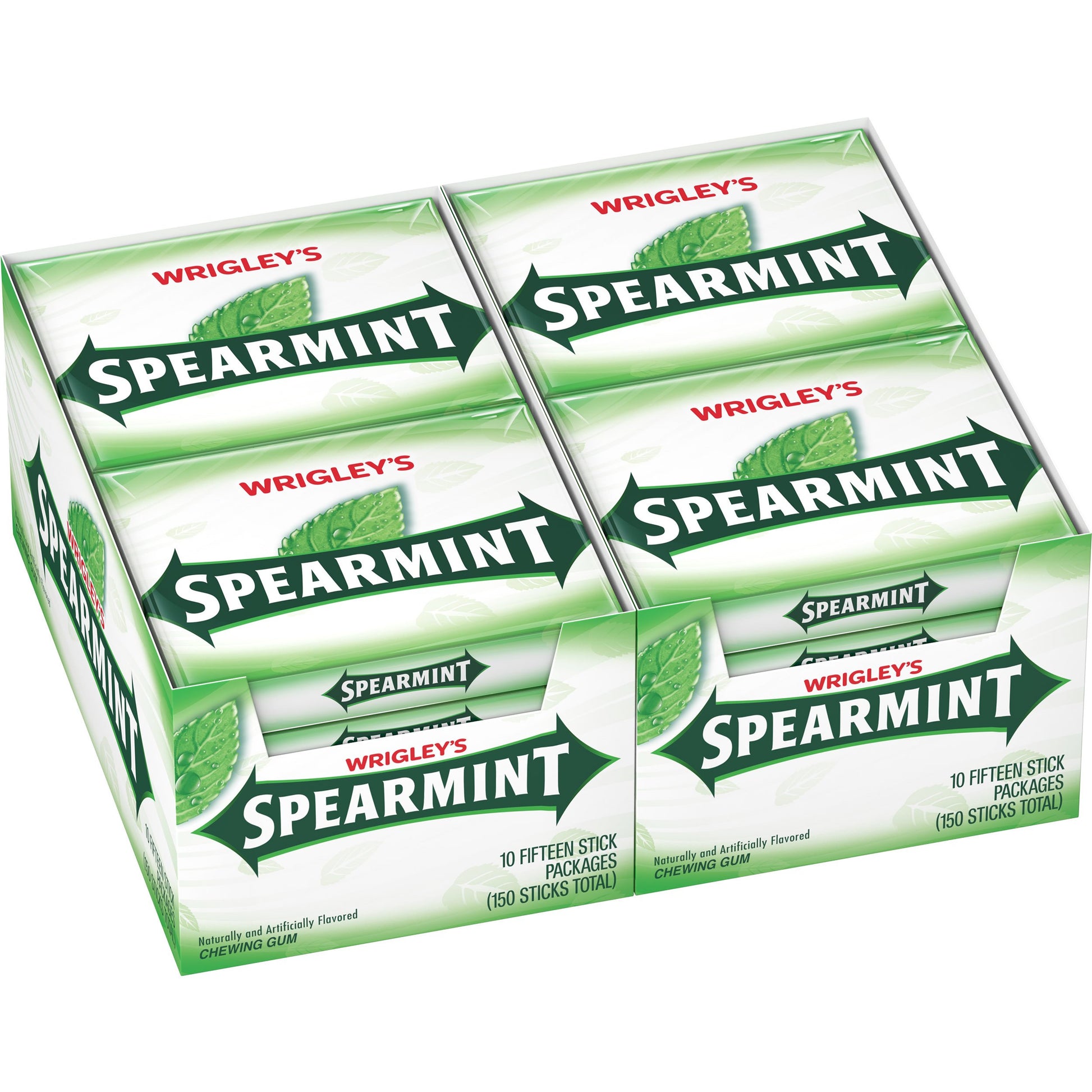 Wrigley'S Spearmint Gum, 15-Stick Slim Packs (Pack Of 20)