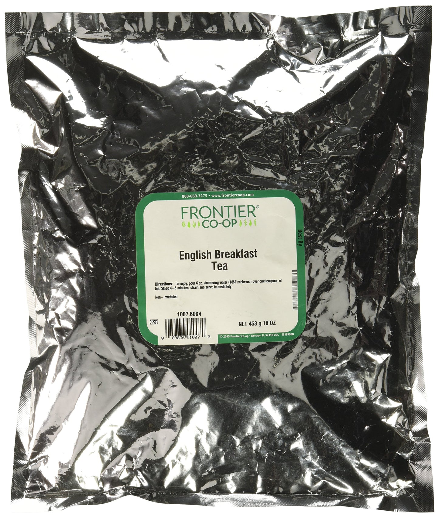 Frontier Herb Bulk Tea Black English Breakfast Traditional Blend  1 Pound