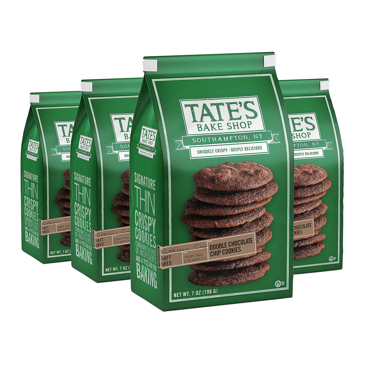 Tates Bake Shop Double Chocolate Chip Cookies, 4 - 7 oz Bags