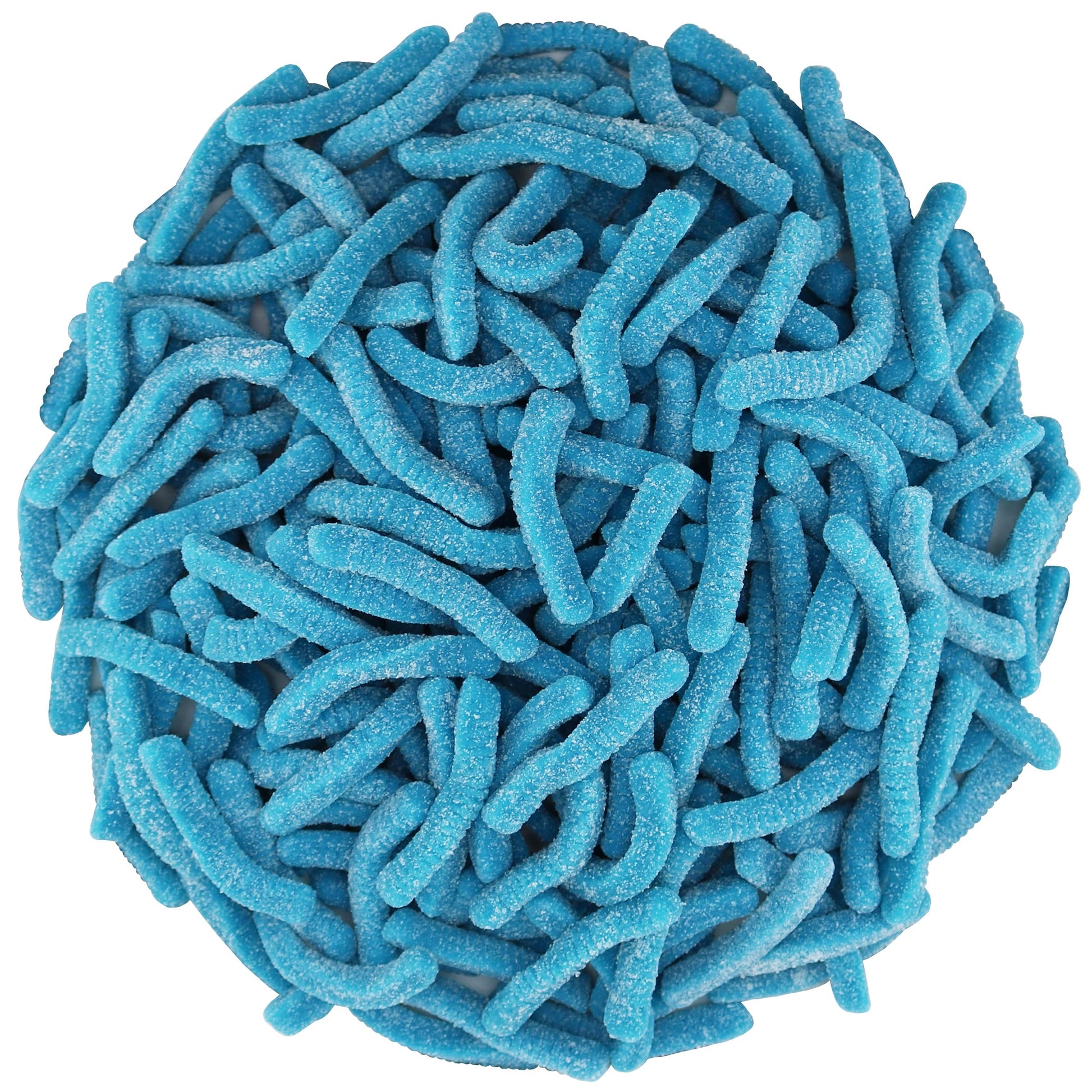 FirstChoiceCandy Sweet & Sour Gummy Worms, Multi Flavors and Solid Colors (2 Pound, Sour Blue Raspberry)