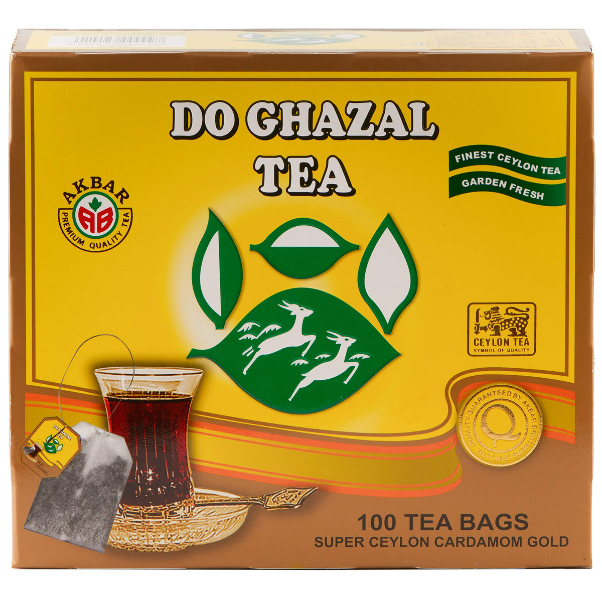 Do Ghazal Super Ceylon Cardamom Tea Bags - 100 X 2G Teabags