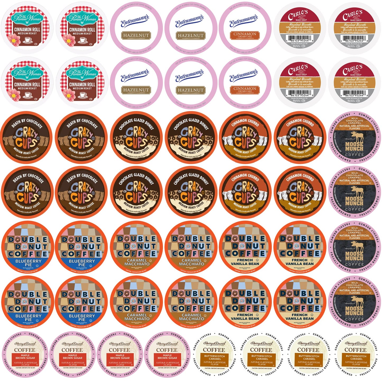 Perfect Samplers Flavored Single Serve Cups, Variety Pack Sampler, 50 Count for Keurig K Cup Brewers