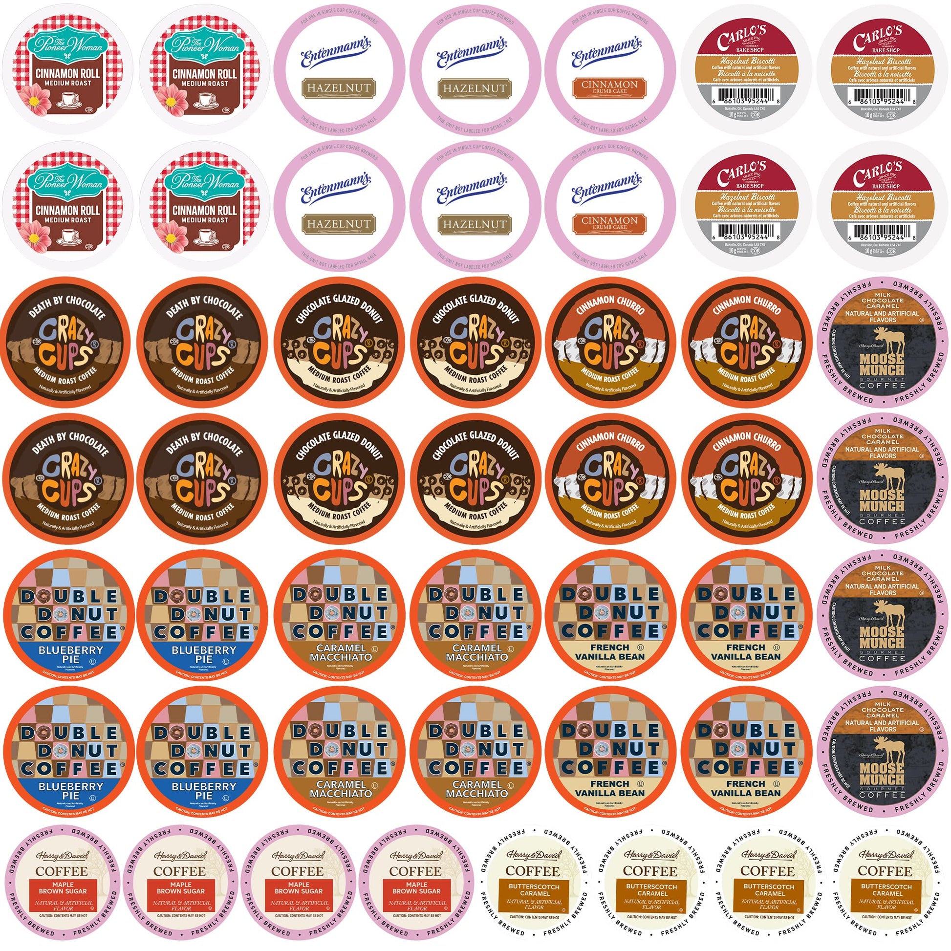 Perfect Samplers Flavored Single Serve Cups, Variety Pack Sampler, 50 Count for Keurig K Cup Brewers