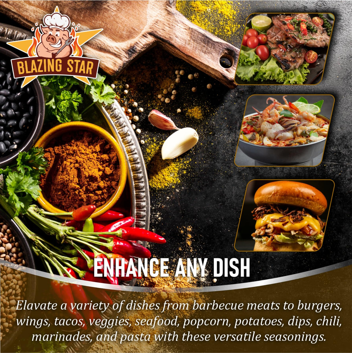 Blazing Star Bbq Beef Rub & Seasoning Bundle (Pack Of 3)
