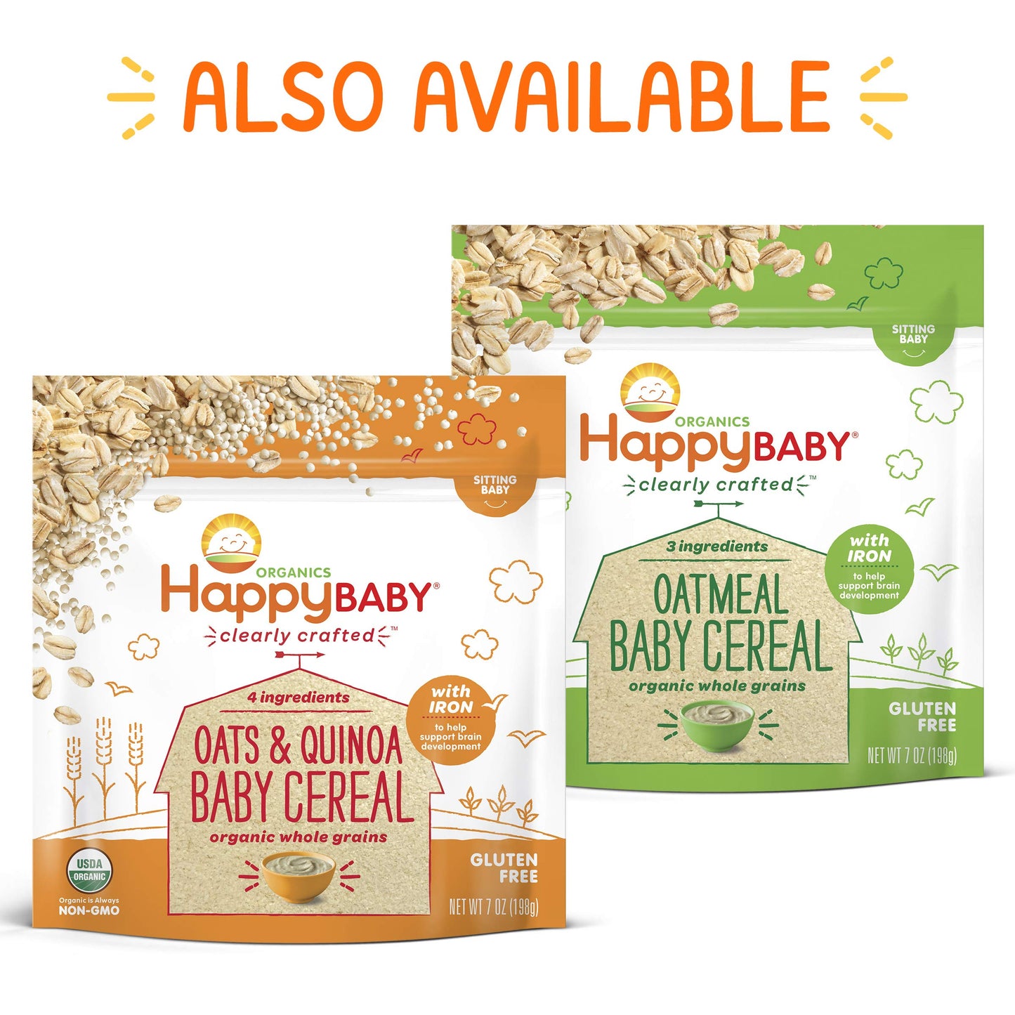 Happy Baby Organics Clearly Crafted Stage 1 Baby Food Pouches, Mangos, 3.5 Ounce Pouch (Pack of 8)