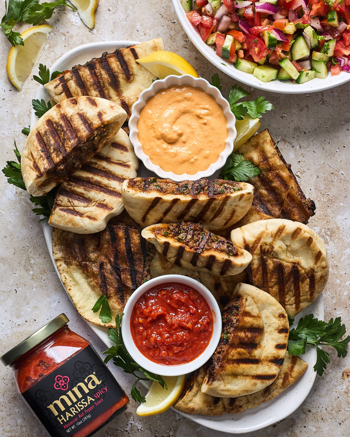 Mina Harissa Hot Sauce, Gourmet Moroccan Heat, Homestyle Spicy Red Chili Harissa Paste With Tangy Twist, 10 Oz Harissa Sauce, Excite Your Senses With Mina Harissa Seasoning