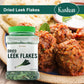 Kashan Gourmet Leek Flakes Seasoning, Aromatic Food Flavoring, 4oz (113g)
