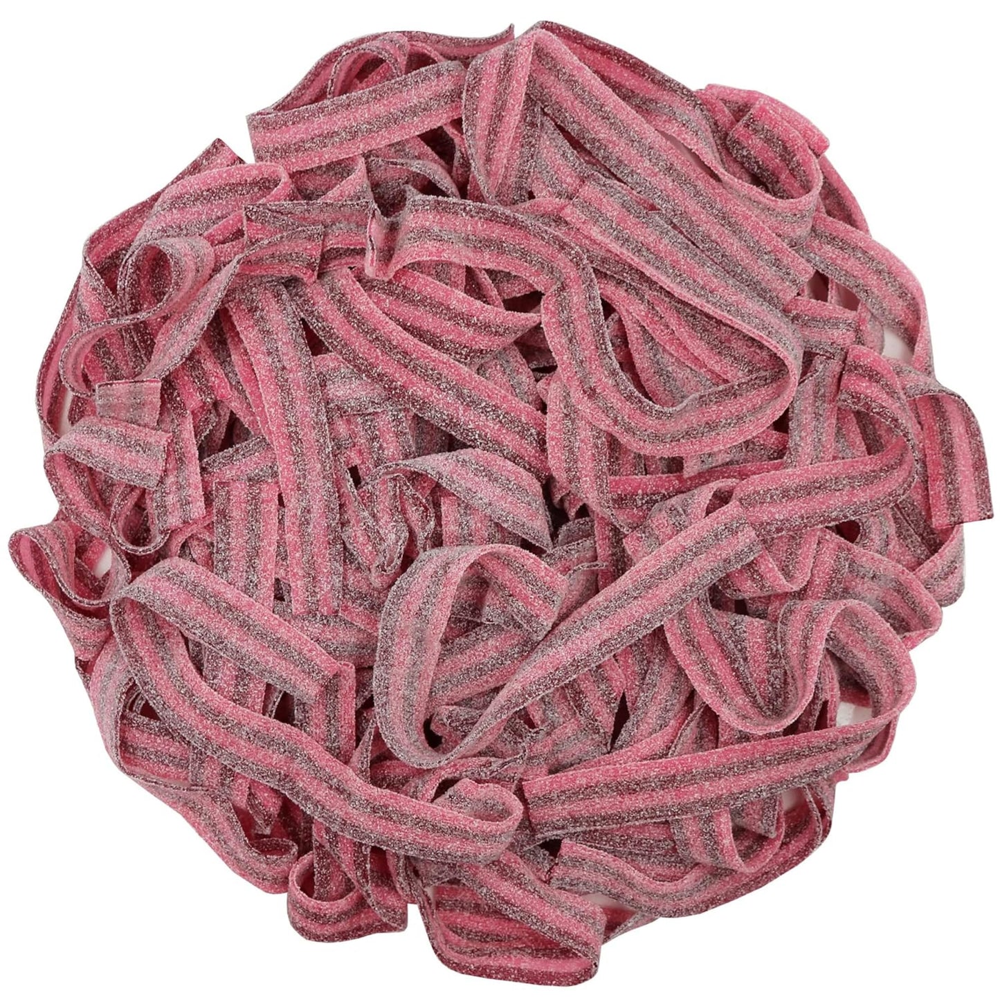By The Cup Sour Power Raspberry Cherry Sour Belts, 1 Lb Bulk Bag