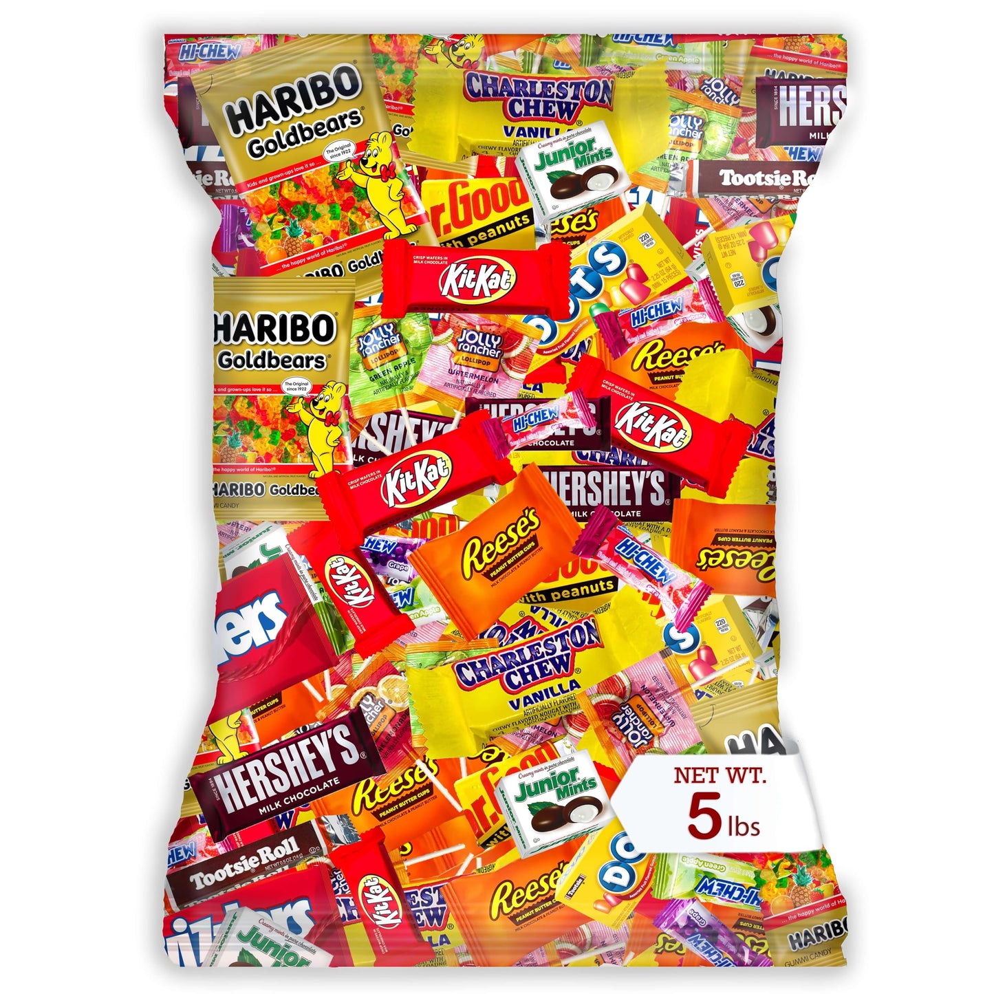 Individually Wrapped Mini Candy & Chocolate Mix - 5 lb Bulk Easter Candy Assortment - Easter Basket Stuffers, Pinata Stuffer Can
