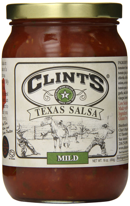 Clints, Texas Salsa, Mild, 16 oz