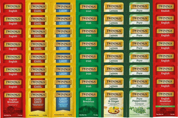 Twinings Herbal & Black Tea Bag Variety Sampler, 56 Count, 7 Flavors, Caffeinated & Decaffeinated Gift Set
