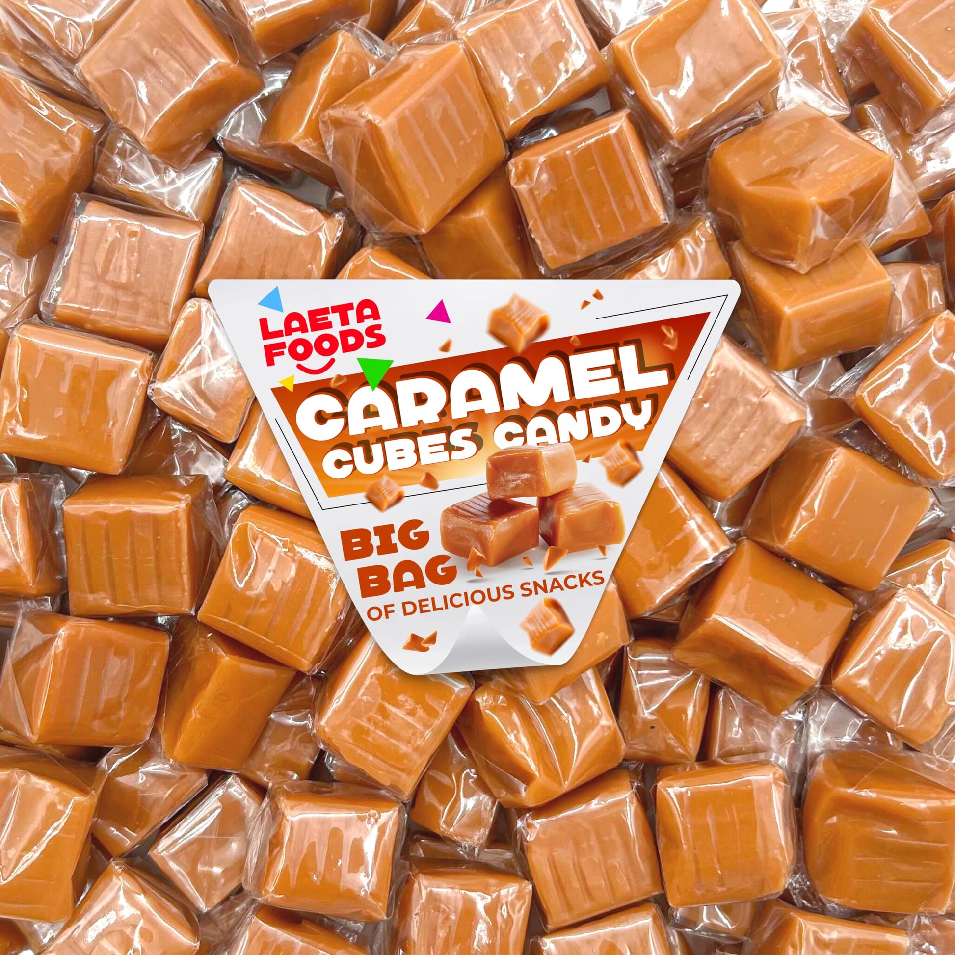 Kraft Caramel Cubes Candy  Individually Wrapped Classic Chews (2 Pound Bag - Approx. 130 Count)