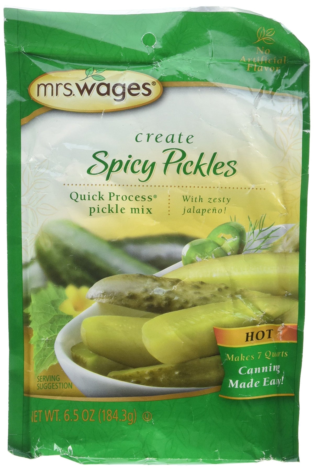 Mrs. Wages Hot Spicy Pickle Canning Mix-One 6.5 Ounce Package