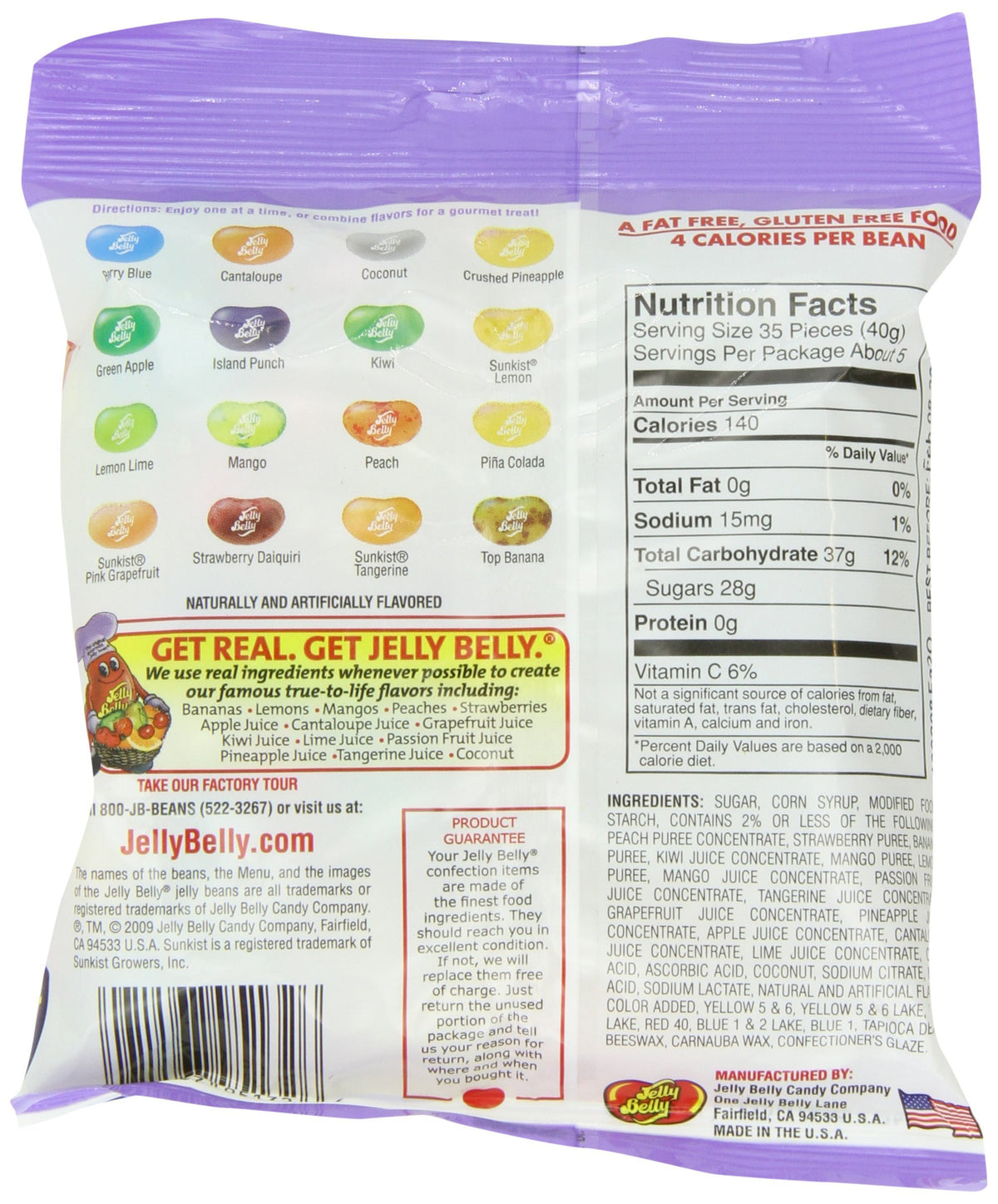 Jelly Belly, Tropical Mix Jelly Beans, 7 Ounce