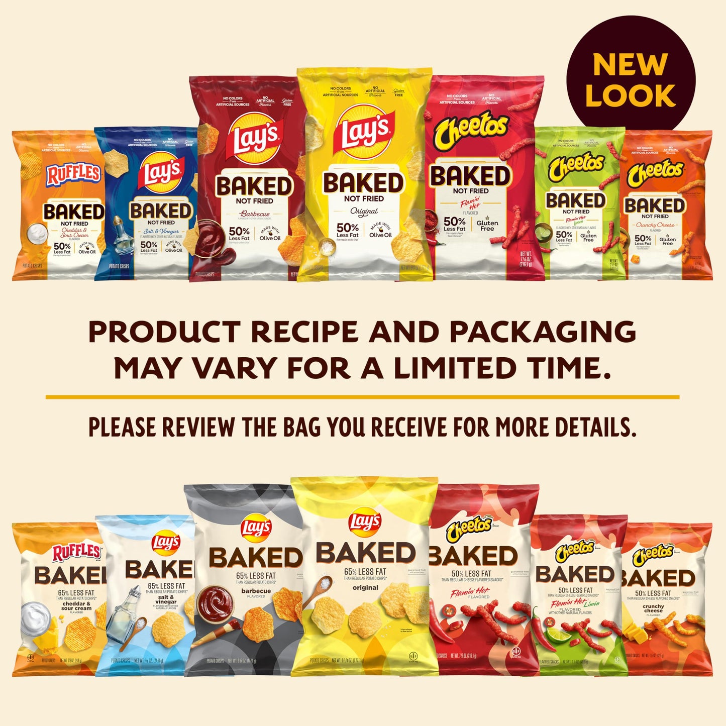 Frito Wnaldc Lay Baked Cheetos Crunchy Flamin  Hot, 0.87 Ounce Pack of 40