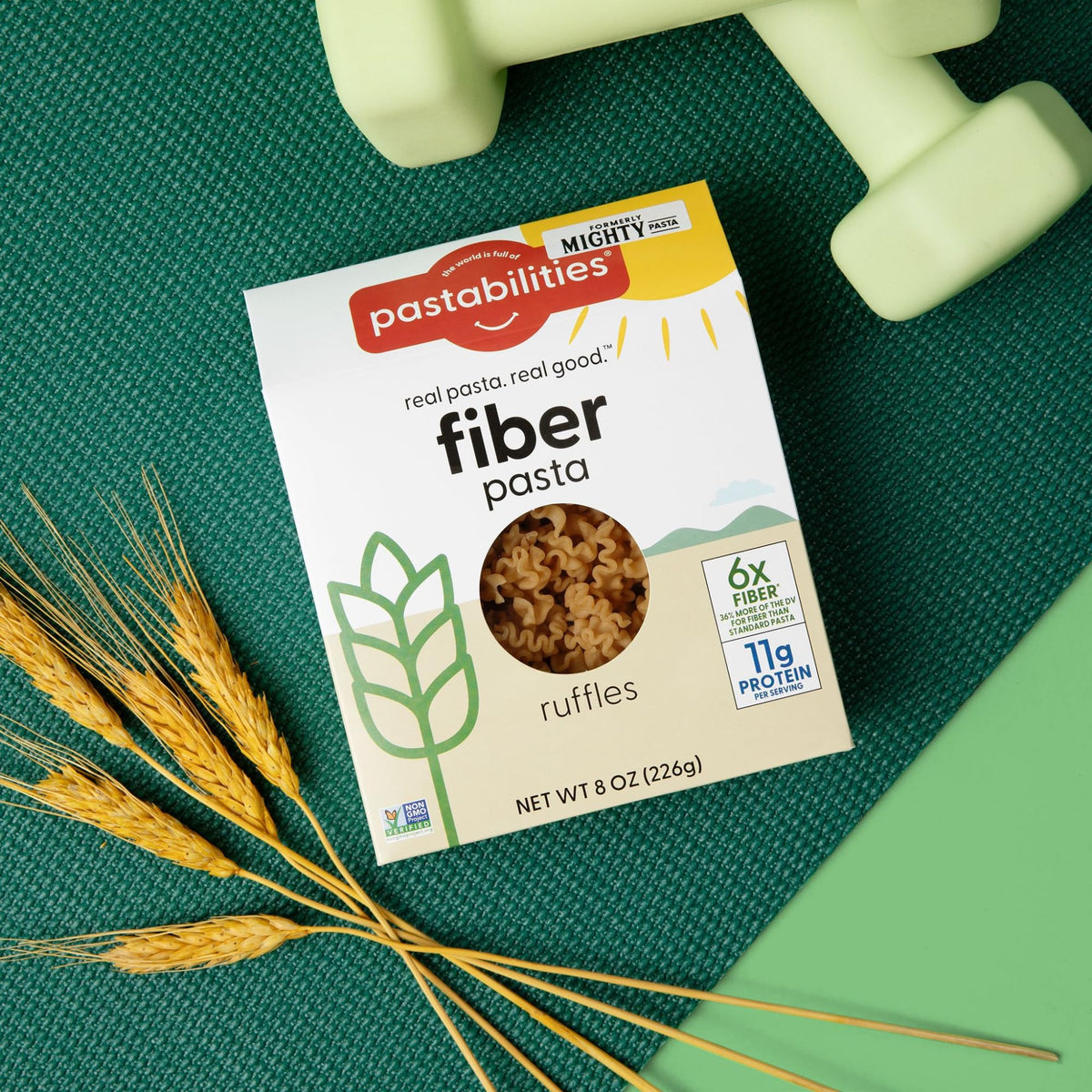Pastabilities High Fiber Pasta - Ruffles Shaped Wheat - 11g Protein per serving, Delicious Taste & Texture, Excellent Source of