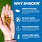 Smackin' - Jumbo Roasted Sunflower Seeds, No Salty Burn, American Made, Easy Pour & Seal - Garlic Parmesan, 4Oz Bag (12 Bags)