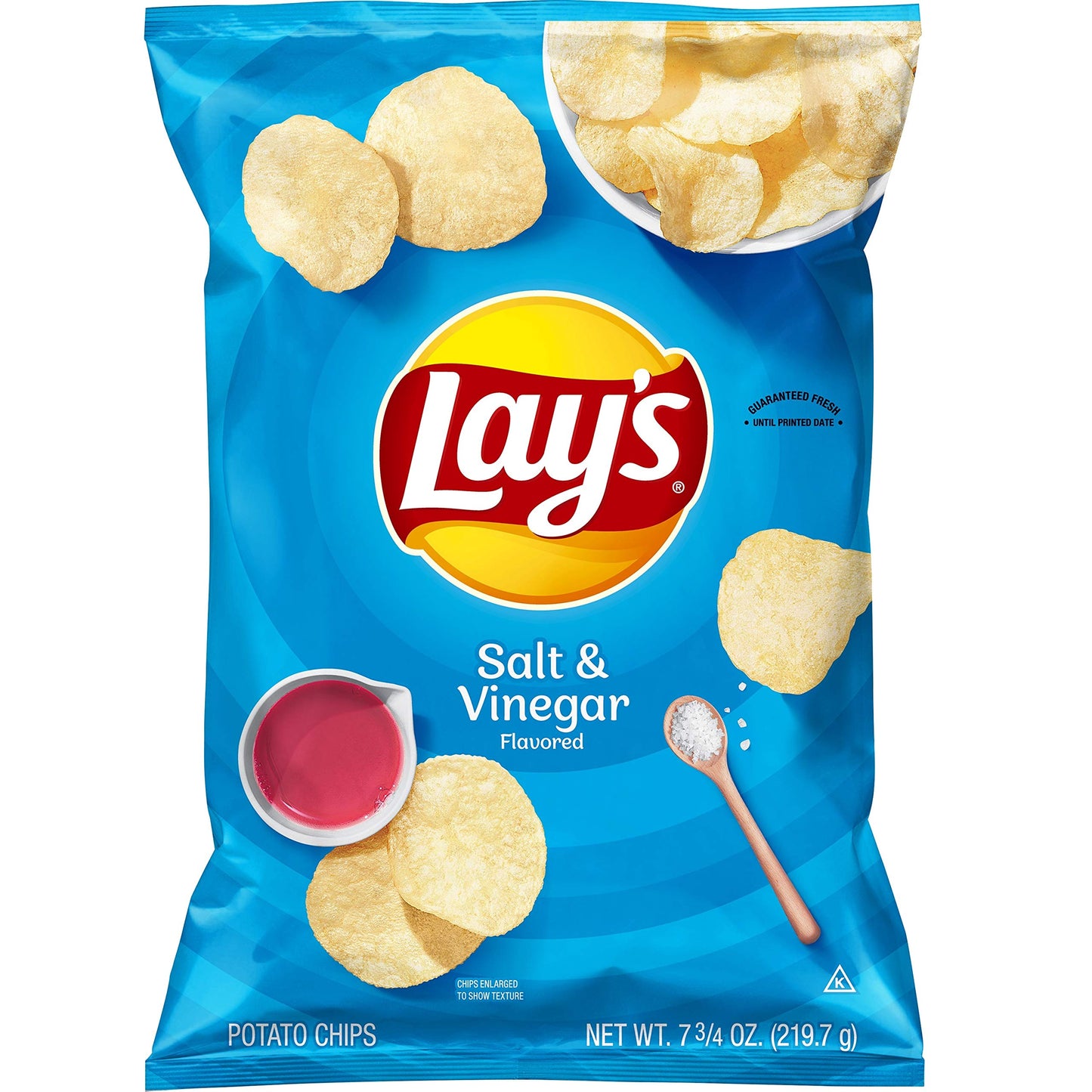 Lays Potato Chips, Salt & Vinegar, 7.75 Oz