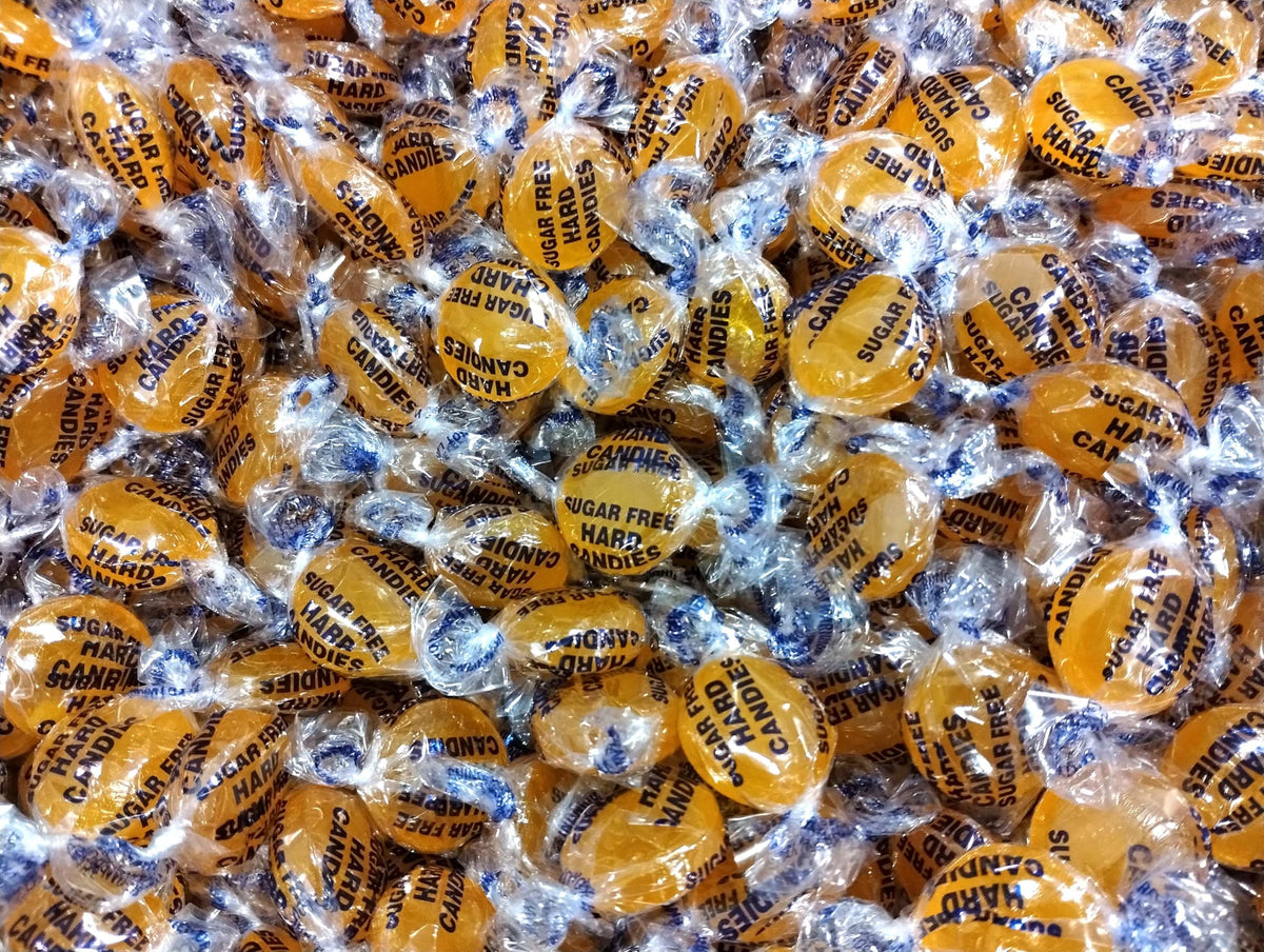 Sugar Free Butterscotch Hard Candy Buttons - 50 Pieces of Fresh Delicious Individually Wrapped Candy
