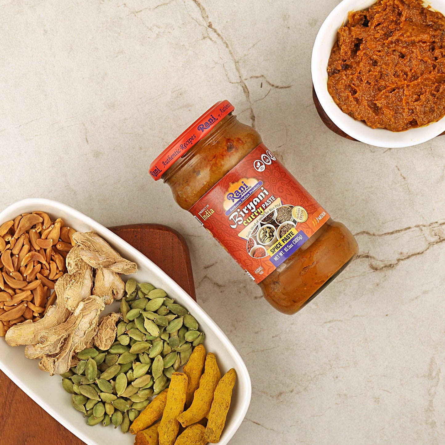 Rani Biryani Masala Curry Paste (Cooking Spice Paste For Indian Rice Dishes, Pullao/Pilau) 10.5Oz (300G) Glass Jar, Pack Of 5+1 Free ~ All Natural | Vegan | No Colors | Gluten Free | Non-Gmo