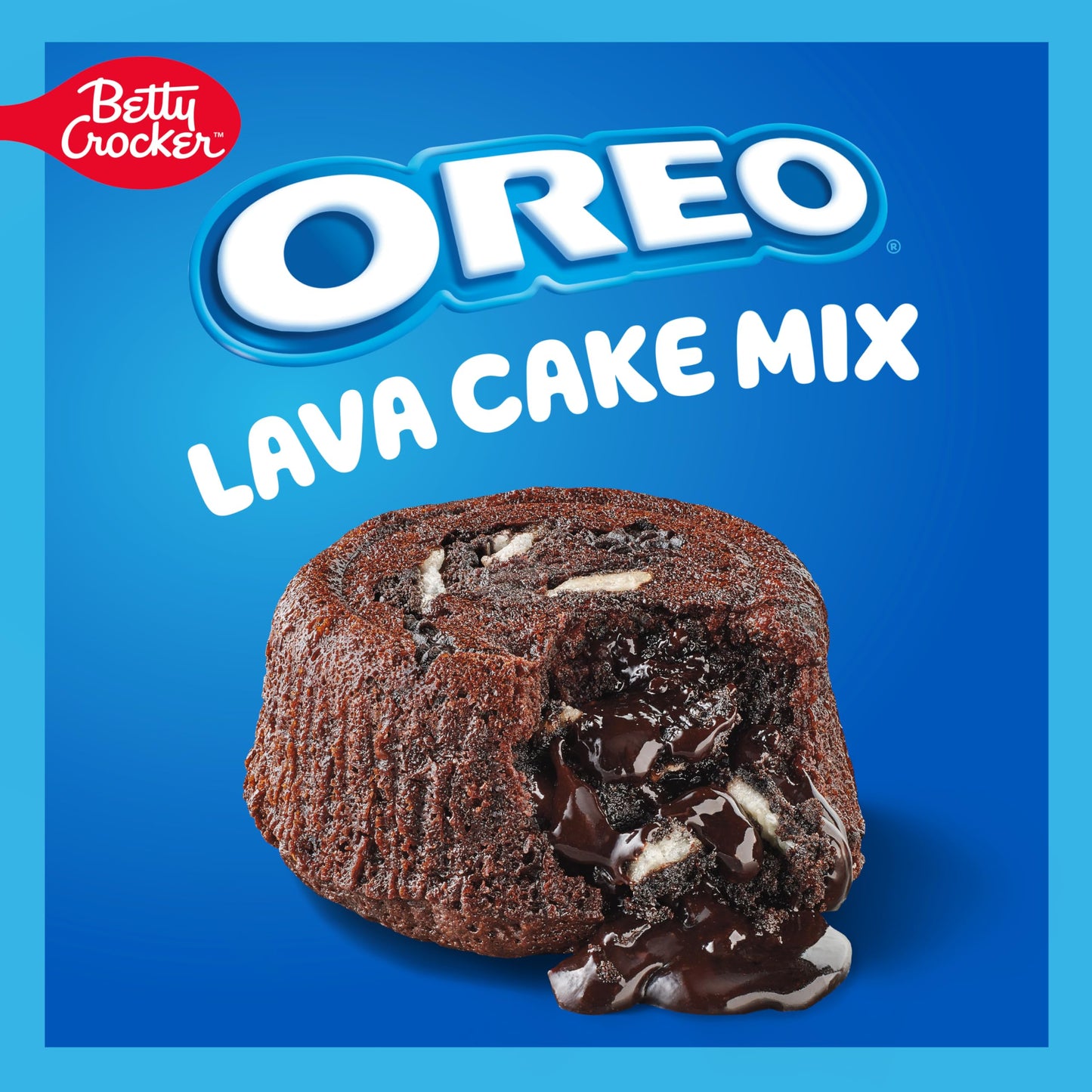 Betty Crocker OREO Lava Cake Mix, Chocolate Lava Cake Baking Mix With OREO Cookie Pieces, 8.3 oz