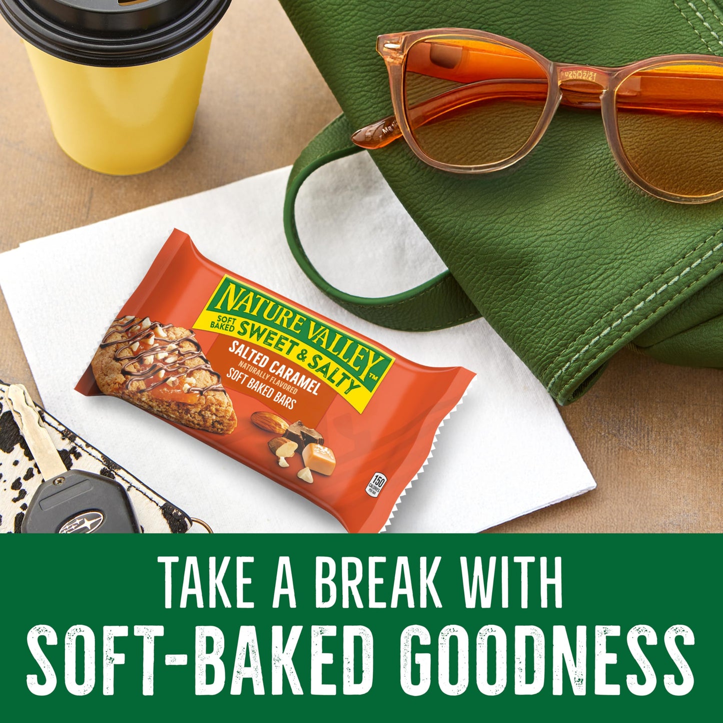 Nature Valley Soft Baked Sweet and Salty Bars  Salted Caramel  Made with Whole Grain  5 Bars  6.2 oz