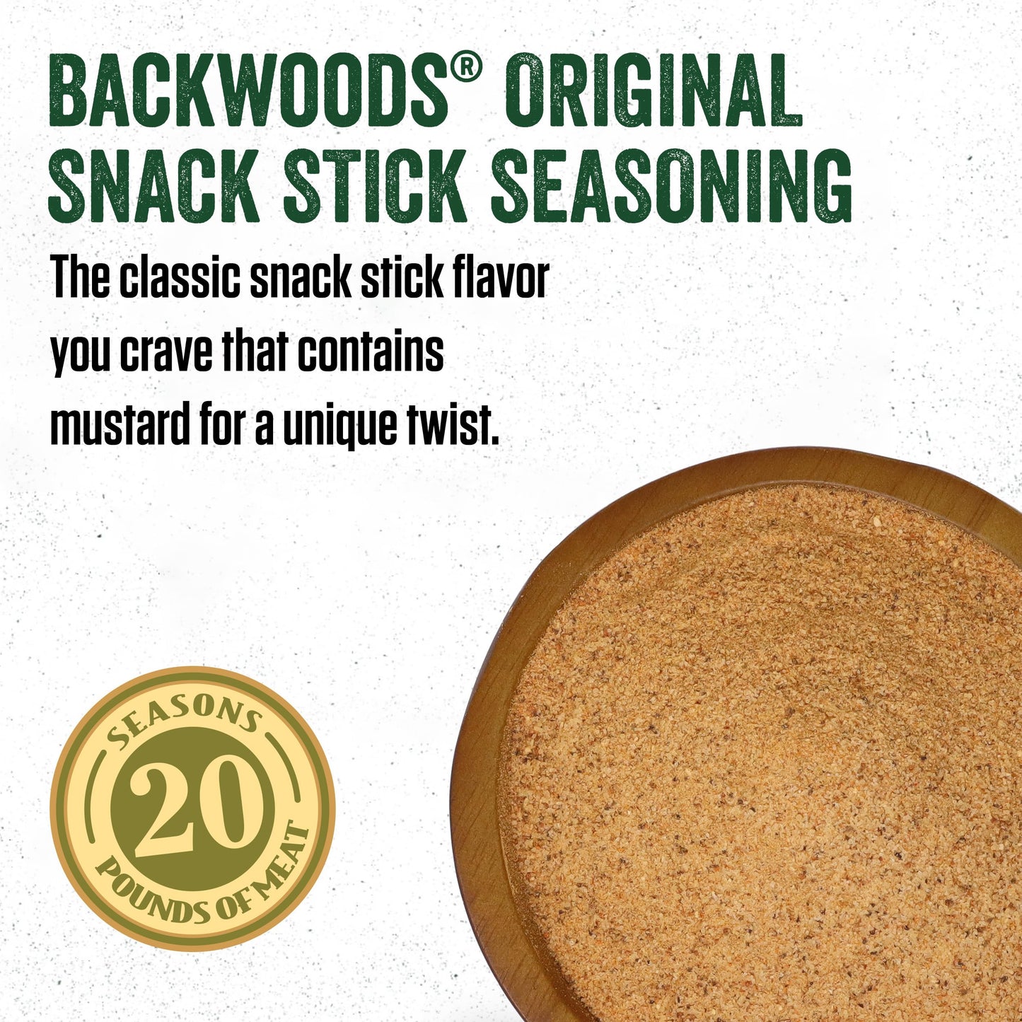 Lem Products Backwoods Original Snack Stick Seasoning Sausage Kit, Ideal For Wild Game, Seasons Up To 20 Pounds Of Meat, 1 Pound, 2.7 Ounce Package With Pre-Measured Cure Packet Included
