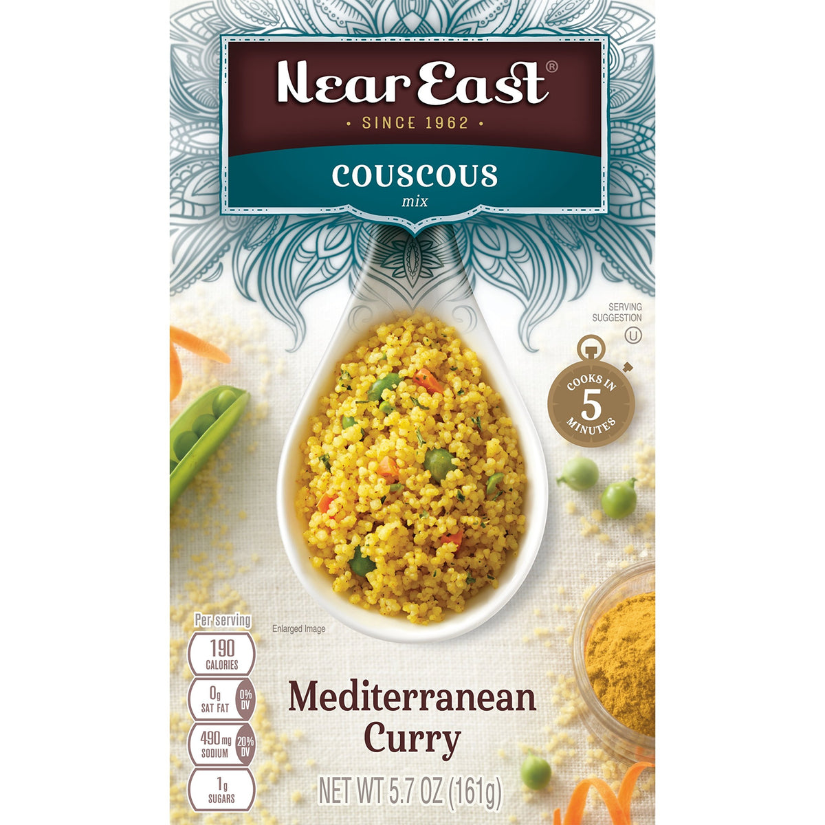Near East Couscous Mix, Mediterranean Curry, 5.7Oz Box
