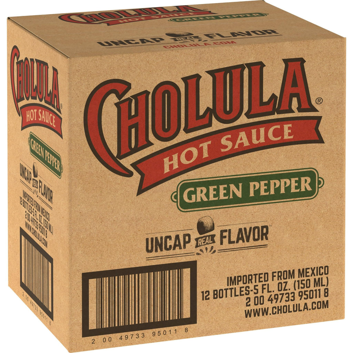 Cholula Green Pepper Hot Sauce, 5 fl oz (Pack of 12)