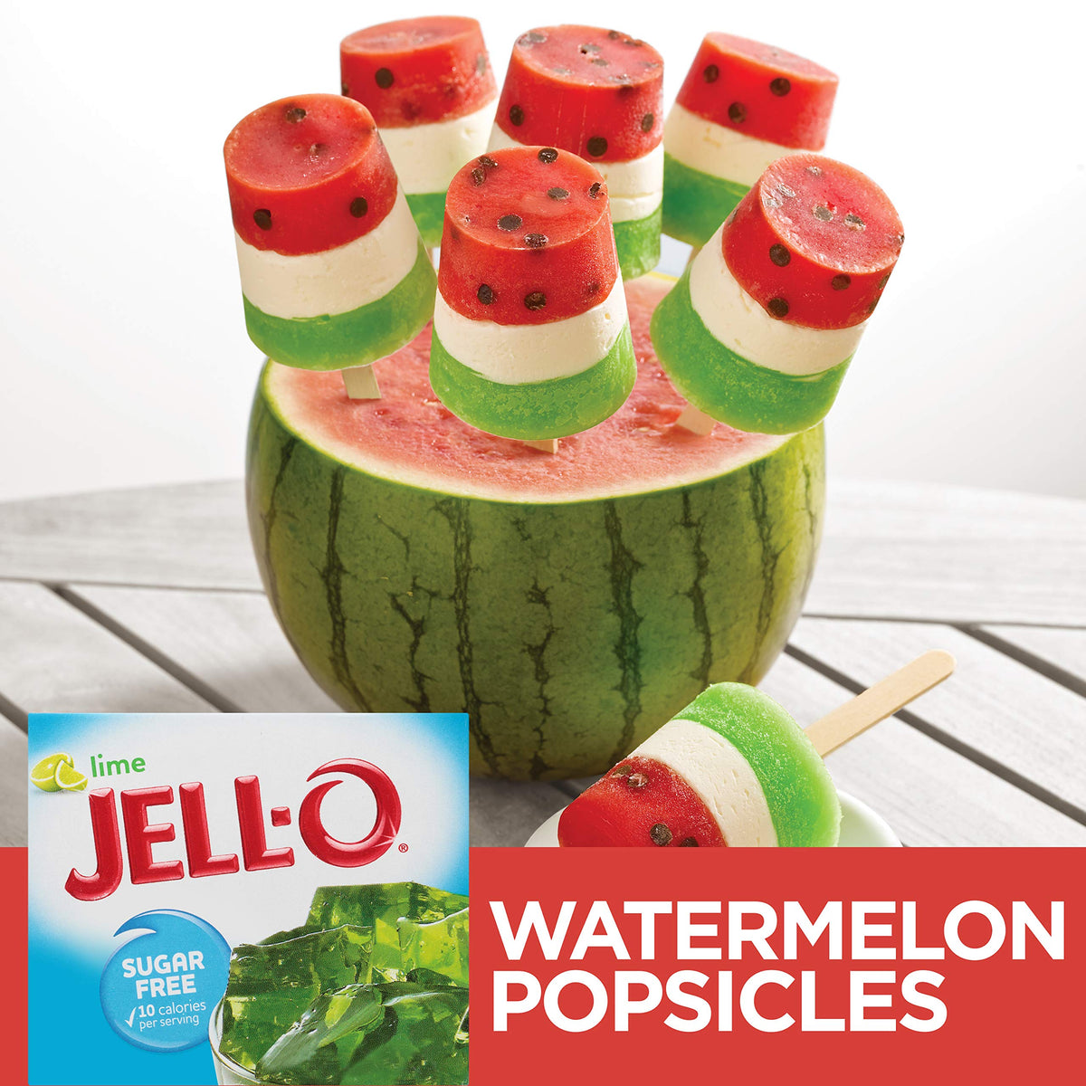 Jell-O Lime Flavor Sugar Free Gelatin (4 Pack)