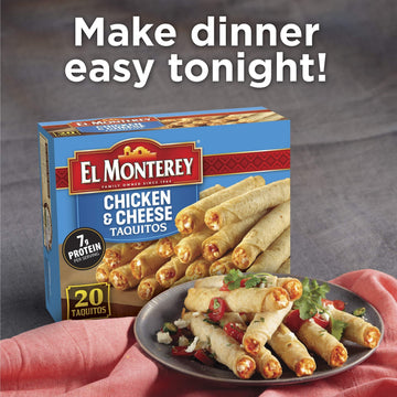 El Monterey Taquitos Flour, Chicken and cheese Box, 20 Oz