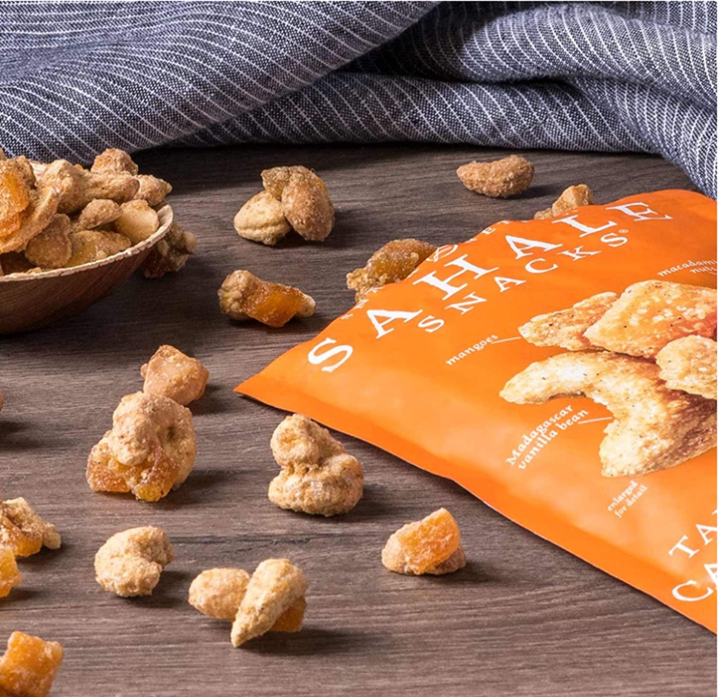 Sahale Snacks Tangerine Vanilla Cashew Macadamia Glazed Mix, 1.5 Ounces (Pack Of 9)