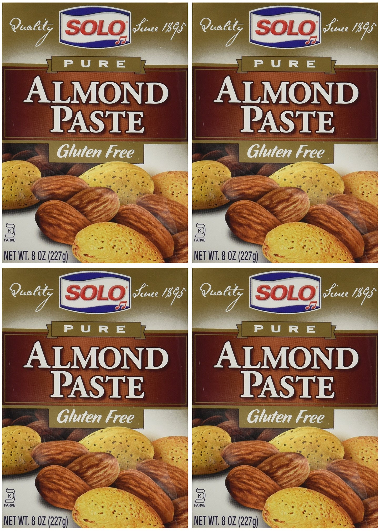 Solo Almond Paste, 8-Ounce Packages (Pack of 4)