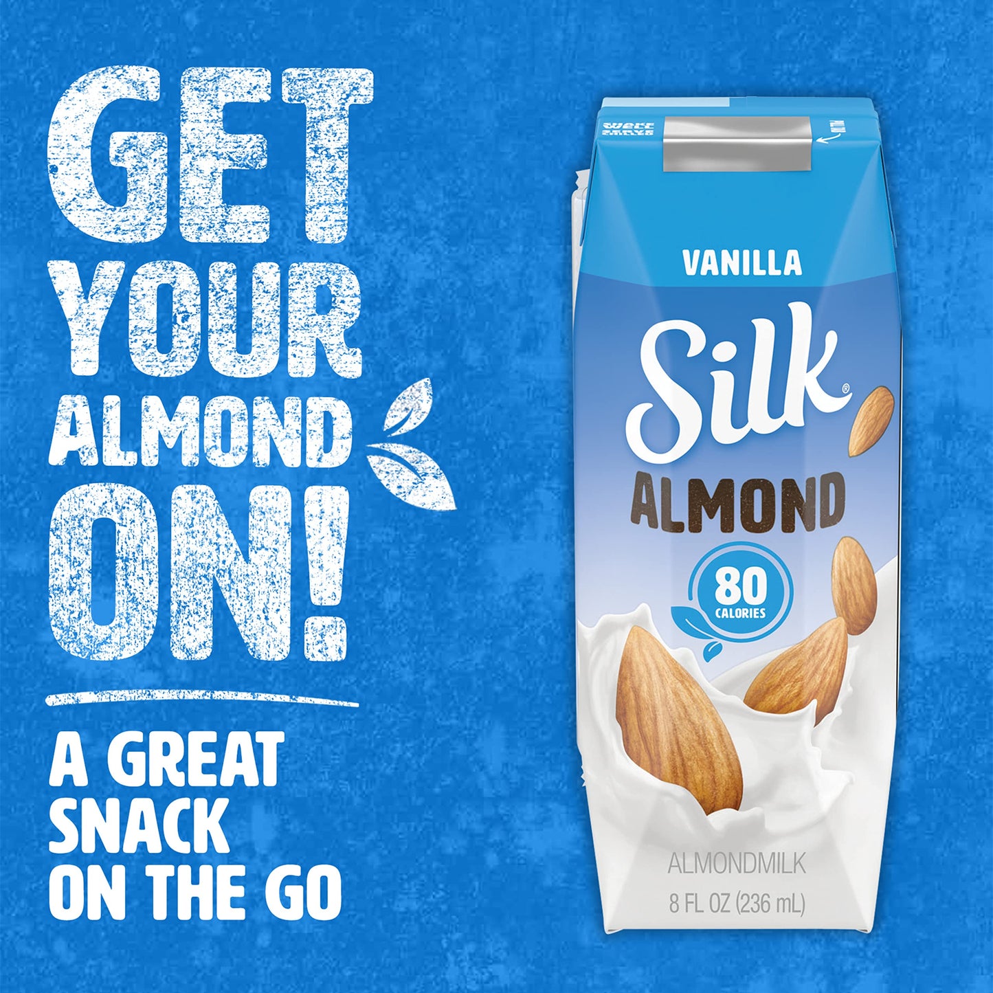 Silk Shelf-Stable Almond Milk Singles, Vanilla, Dairy-Free, Vegan, Non-GMO Project Verified, 8 Oz, (Pack of 18)